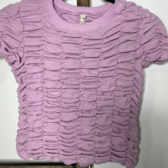 Anthropologie Lilac Textured Blouse - Picture 3 of 7